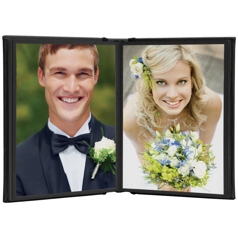 Neil Enterprises, Inc ألبوم صور جلد أسود ذاتي اللصق من نيل إنتربرايز إنك 5" × 7" - يحمل 20 صورة - Image 3